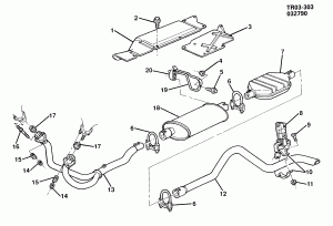EXHAUST SYSTEM-V8 (L19/7.4N)