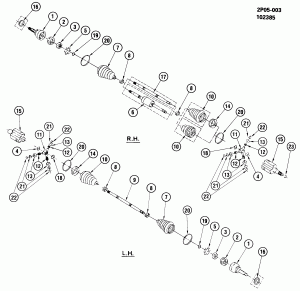 AXLE SHAFT/REAR-TRI-POT (W/M.T.)