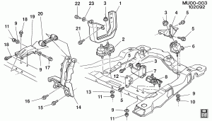 ENGINE & TRANSMISSION MOUNTING-V6 (LG6/3.1D)
