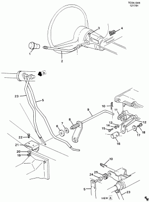 SHIFT CONTROLS/MANUAL TRANSMISSION 3 SPEED (M64)