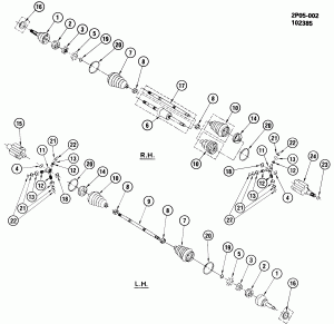 AXLE SHAFT/REAR-TRI-POT (W/A.T.)