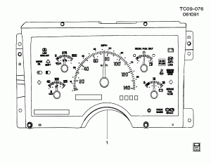 CLUSTER ASM/INSTRUMENT PANEL ELECTROMECHANICAL (EXC ENGINE TACHOMETER U16)