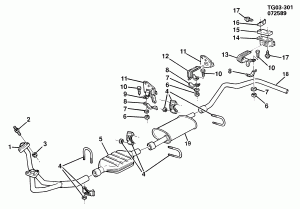 EXHAUST SYSTEM-V6 (LB4/4.3Z)