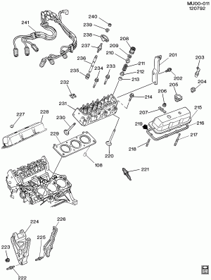 ENGINE ASM-3.1L V6 PART 2 CYLINDER HEAD & RELATED PARTS (LG6/3.1D)