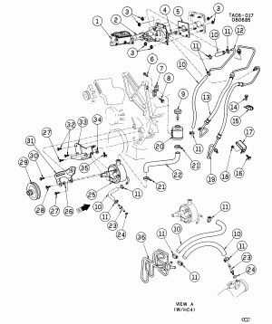 STEERING PUMP MOUNTING & LINES (LE8/454W)