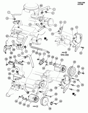 A.I.R. PUMP & RELATED PARTS (LE8/454W)