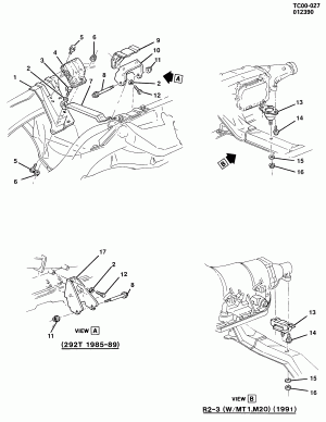 ENGINE & TRANSMISSION MOUNTING-L6 & V8