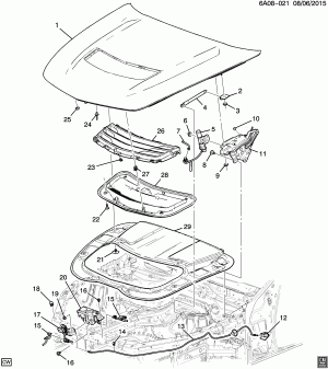 КАПОТ (ЗАЩИТА ПЕШЕХОДОВ B3T)