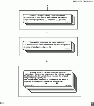 ВСПОМОГАТЕЛЬНЫЙ КОМПЛЕКТ/ТАБЛИЧКА С ПРЕДУПРЕЖДЕНИЕМ ПО ГРУЗОПОДЪЕМНОСТИ