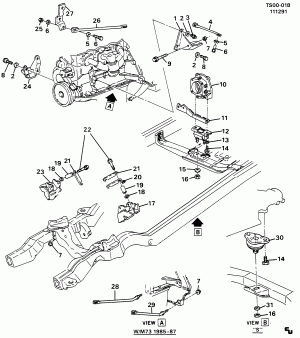 ENGINE & TRANSMISSION MOUNTING-L4 (LN8/2.5E)