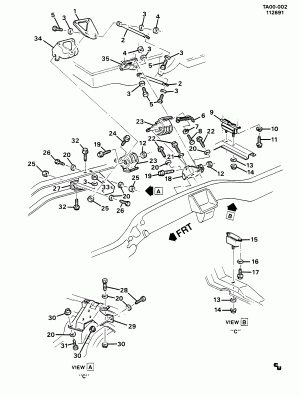 ENGINE & TRANSMISSION MOUNTING-V6 (LB1/4.3N)