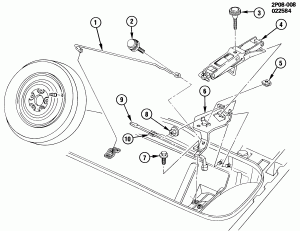 SPARE WHEEL STOWAGE & JACK PARTS (Y82)