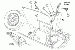 SPARE WHEEL STOWAGE & JACK PARTS (EXC Y82)