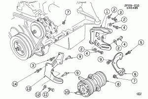 A/C COMPRESSOR MOUNTING-2.5L L4 (LR8/2.5R)