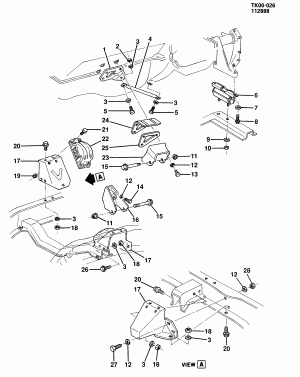 ENGINE & TRANSMISSION MOUNTING-L6 & V8