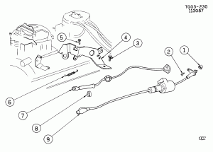 ACCELERATOR CONTROL ENGINE COMPARTMENT(LF3/305F,LE9/305H,LT9/350M)