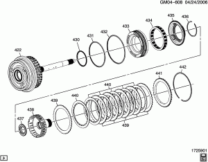 AUTOMATIC TRANSMISSION (M7U,M7W) 6T70 4-5-6 CLUTCH