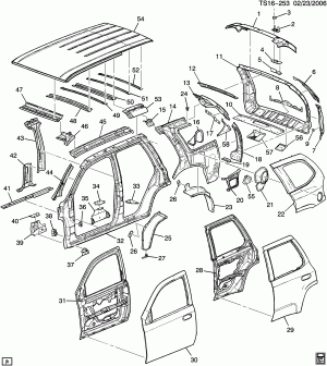 SHEET METAL/BODY SIDE & ROOF (G.M.C. Z88)