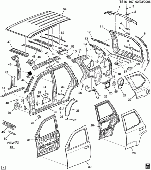 SHEET METAL/BODY SIDE & ROOF (G.M.C. Z88)