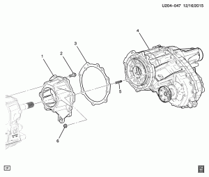 TRANSFER CASE ADAPTER (LWN/2.8-1, 4-WHEEL DRIVE NQ6)