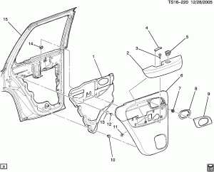 DOOR TRIM/SIDE REAR (G.M.C. Z88)