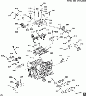 ENGINE ASM-3.4L V6 PART 5 MANIFOLDS & RELATED PARTS (LNJ/3.4F)