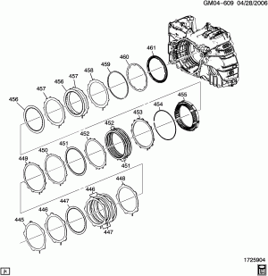 AUTOMATIC TRANSMISSION (M7U,M7W) 6T70 LOW AND REVERSE AND 1-2-3-4 CLUTCH PLATE