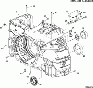 AUTOMATIC TRANSMISSION (M7U,M7W) 6T70 CASE ASSEMBLY