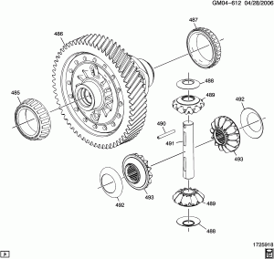 AUTOMATIC TRANSMISSION (M7U,M7W) 6T70 FRONT DIFFERENTIAL CARRIER