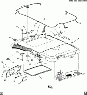 ROOF HEADLINER (SUNROOF CF5)