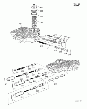 AUTOMATIC TRANSMISSION (M40) PART 4 (HYDRA-MATIC 3L80)(THM400) CONTROL VALVE