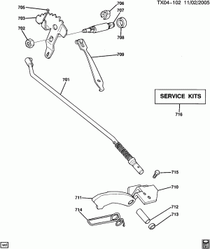 AUTOMATIC TRANSMISSION (MD8) PART 7 (HYDRA-MATIC 4L60)(THM700-R4) PARK LOCK LINKAGE
