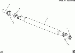 PROP SHAFT (ONE PIECE) (6L80 AUTOMATIC MYC)