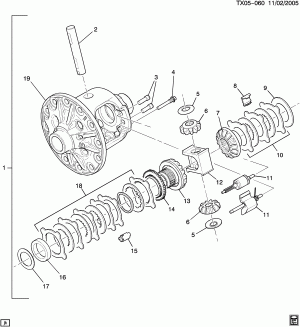 AXLE ASM/REAR 9.50 RING GEAR PART 2 DIFFERENTIAL/LOCKING(AXN,G80)