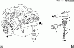 ENGINE OIL FILTER ADAPTER (LH6/6.2C,LL4/6.2J,L49/6.5P,L56/6.5S,L65/6.5F)(DIESEL)