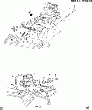 E.G.R. VALVE & VENT TUBES (L05/5.7K, W/EMISSIONS ABOVE 8500 LB GVW NA4)