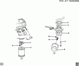 ENGINE OIL FILTER ADAPTER (L03/5.0H,L05/5.7K)