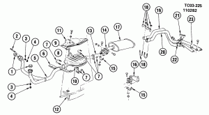 EXHAUST SYSTEM-V8 (LE9/305H,LF3/305F,LS9/350L)