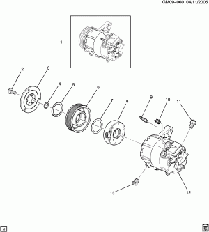 A/C COMPRESSOR ASM (LZ4/3.5N,LZ9/3.9-1,LZE/3.5K)