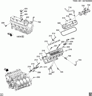 ENGINE ASM-5.3L V8 PART 2 CYLINDER HEAD & RELATED PARTS (LH6/5.3M)