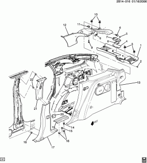 TRIM/CENTER PILLAR & QUARTER