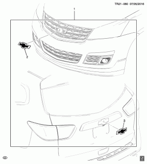 NAMEPLATES & ORNAMENTATION (DEALER INSTALLED, CHEVROLET X88, BLACK BOWTIE SFZ)