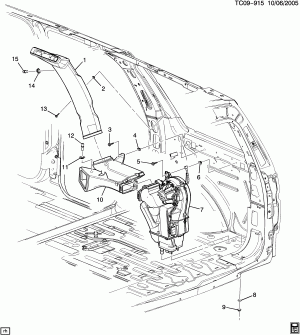 AIR DISTRIBUTION SYSTEM/REAR DUCTS(C69)