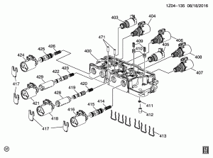 AUTOMATIC TRANSMISSION PART 1 CONTROL VALVE BODY ASSEMBLY(M3D)