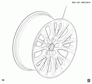 WHEELS (DEALER INSTALLED DESIGN 8 5ZO)