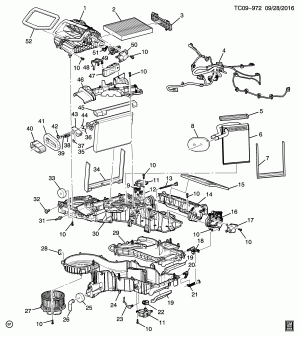БЛОК КОНДИЦИОНЕРА И ОБОГРЕВАТЕЛЯ В СБОРЕ (АВТОМАТИЧЕСКОЕ РЕГУЛИРОВАНИЕ ТЕМПЕРАТУРЫ CJ4)