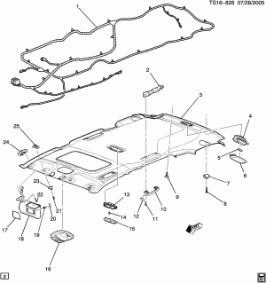 TRIM/INTERIOR-ROOF & SUNSHADE (SUNROOF CF5)