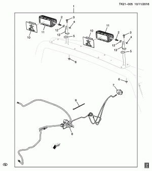 LAMPS/OFF ROAD-ROOF MOUNT (DEALER INSTALLED, LAMPS S3X)