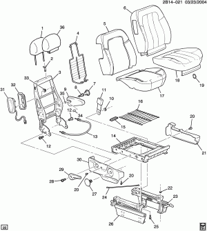 SEAT ASM/PASSENGER-"B" TRIMS(AR9)