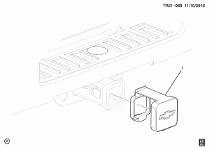 TRAILER HITCH COVER (DEALER INSTALLED, HITCH COVER S6N)